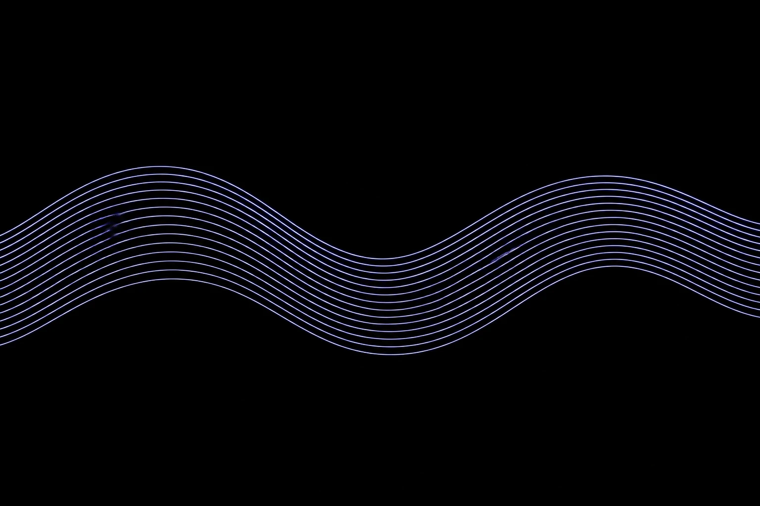 Líneas luminosas que forman dos ondas ordenadas.